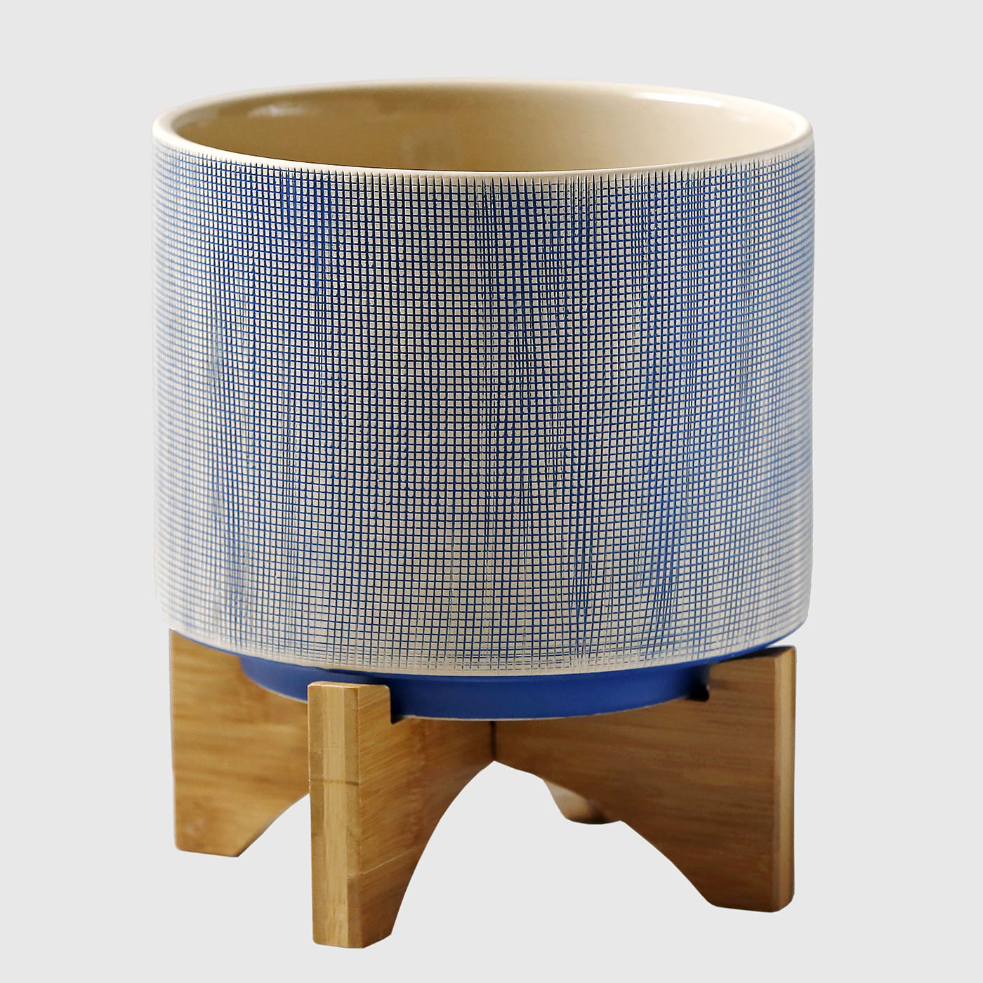 Maceta Azul c/soporte