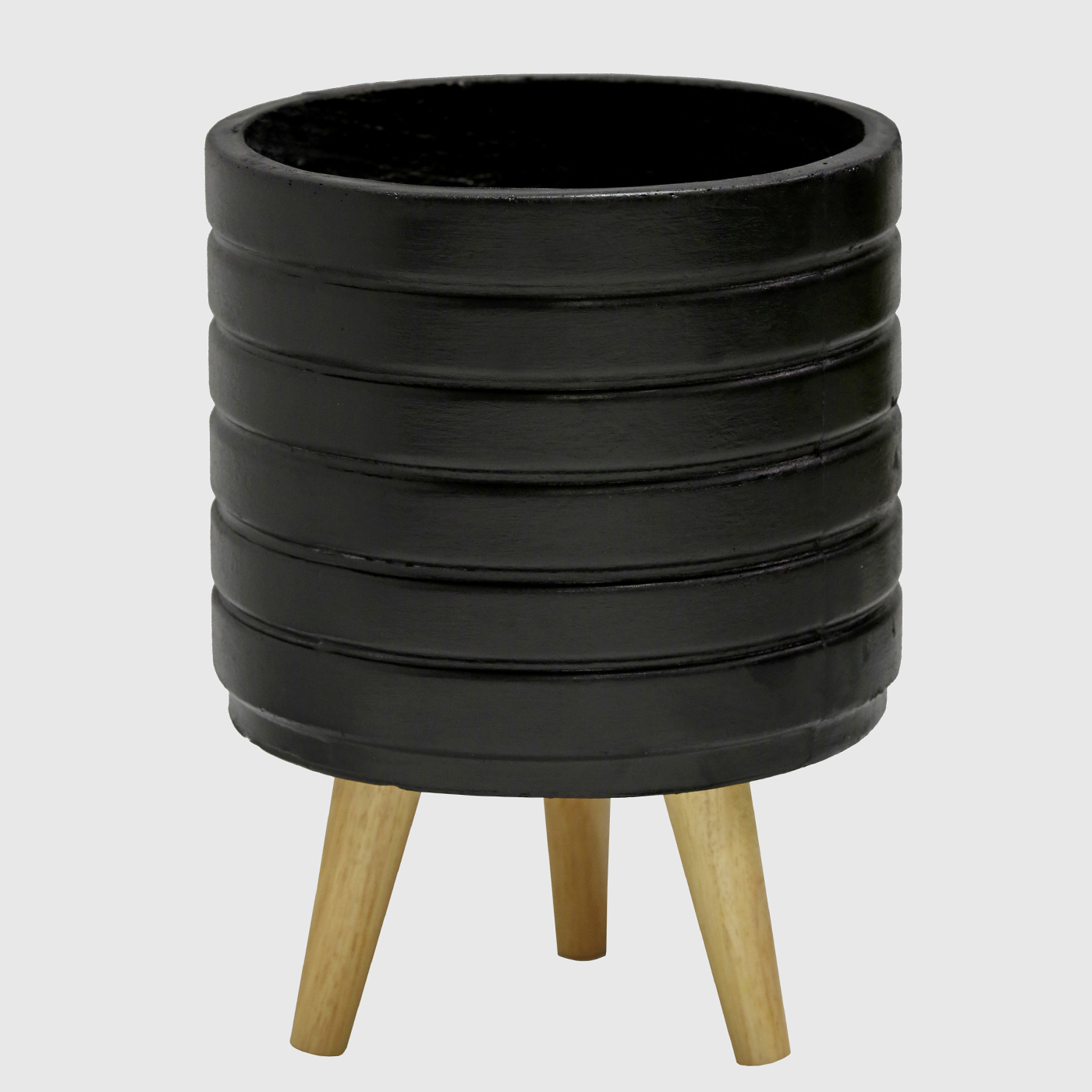 Macetero Decor Black Waves Grande