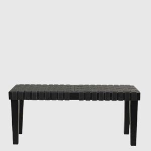 Banqueta Tejida de Madera