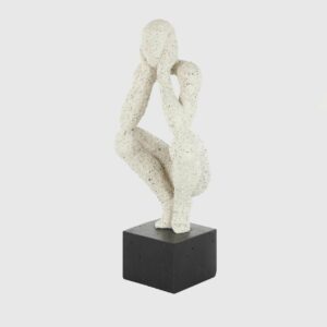 Escultura Abstracto Persona Agachada