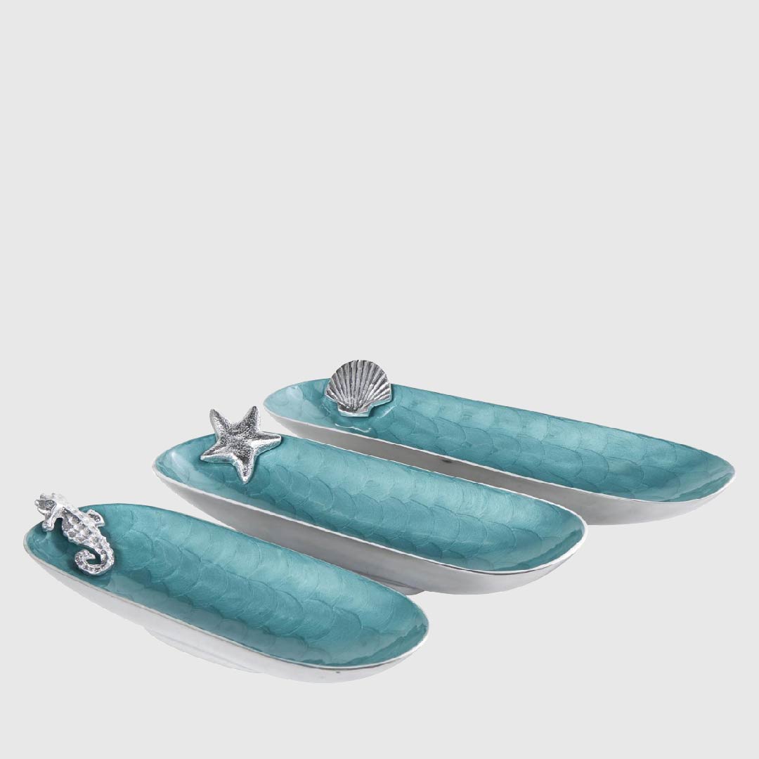Bandejas Motivo Mar Set x 3