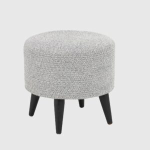 Puff Decorativo Tela Gris