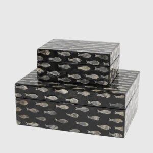 Juego de Cajas decorativas con Diseño de Peces