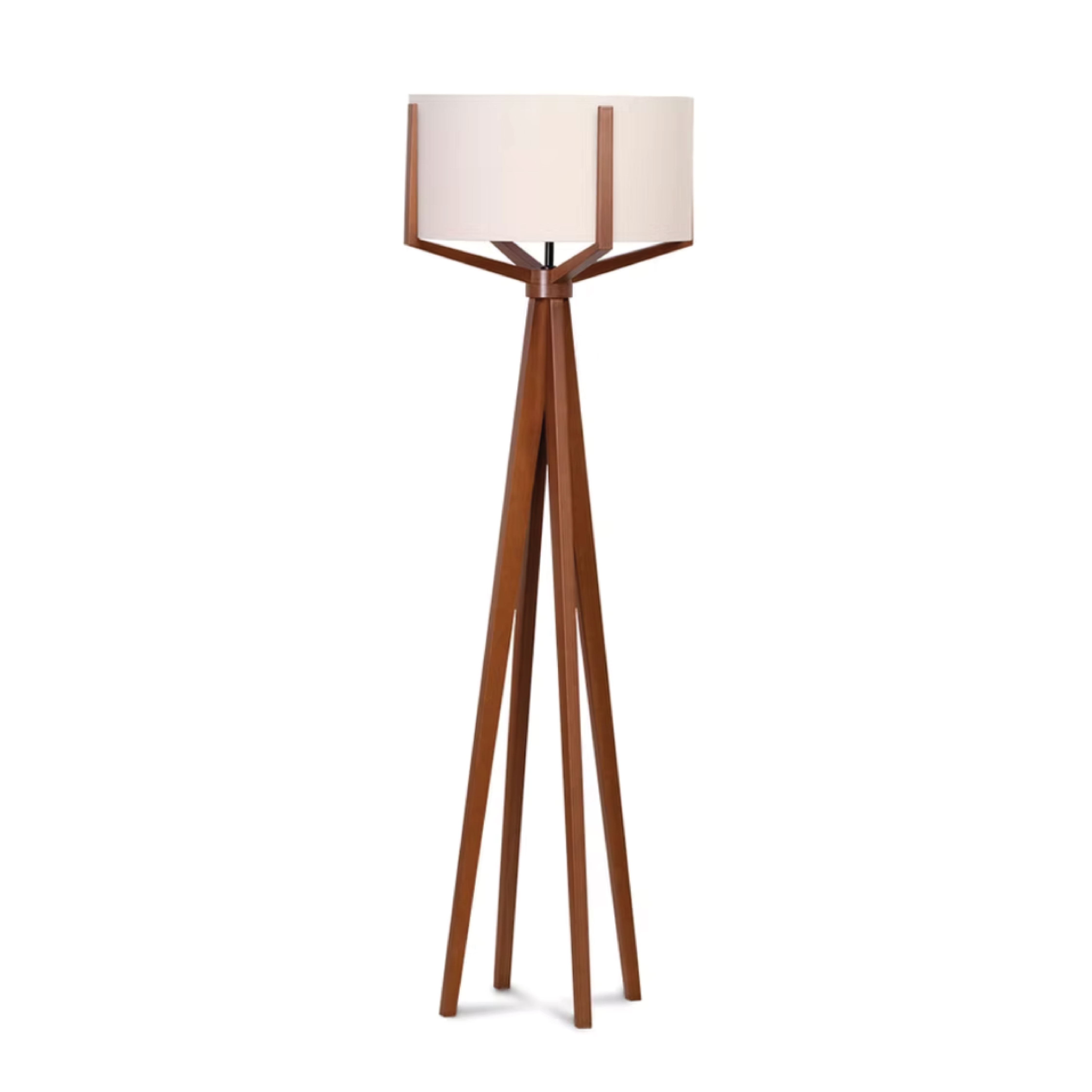 Lámpara de madera de Pie