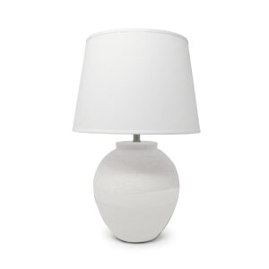 Lámpara de Mesa de Cerámica color blanco
